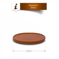 Plato Redondo Barro Refractario 2