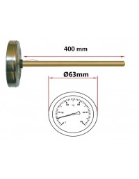 Pirometro 400 mm 500º C para horno de leña 2