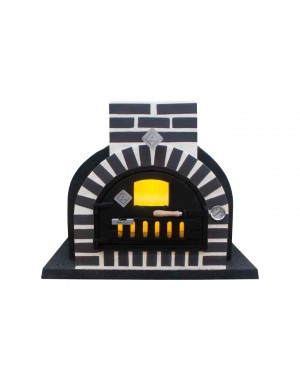 Horno de Leña tradicional ladrillo negro 2