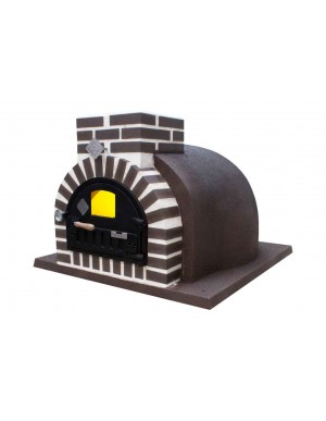 Horno de Leña con embocadura ladrillo marrón