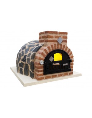 Horno de Leña Tradicional acabado en piedra natural