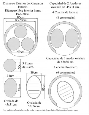 Hornilla de leña premium de calor envolvente acabado ladrillo 2